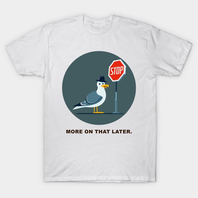 seagull with hat T-Shirt by Kingrocker Clothing